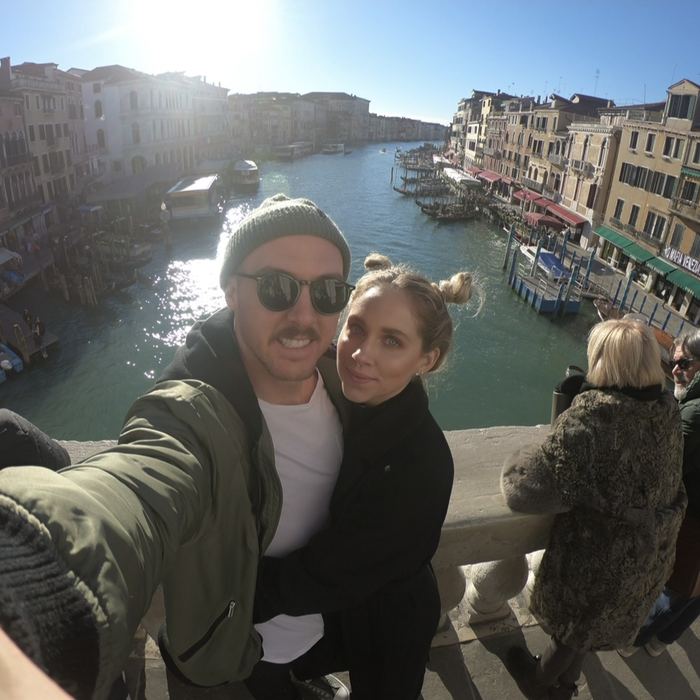 Mitch and Kellie above the Grand Canal, Venice